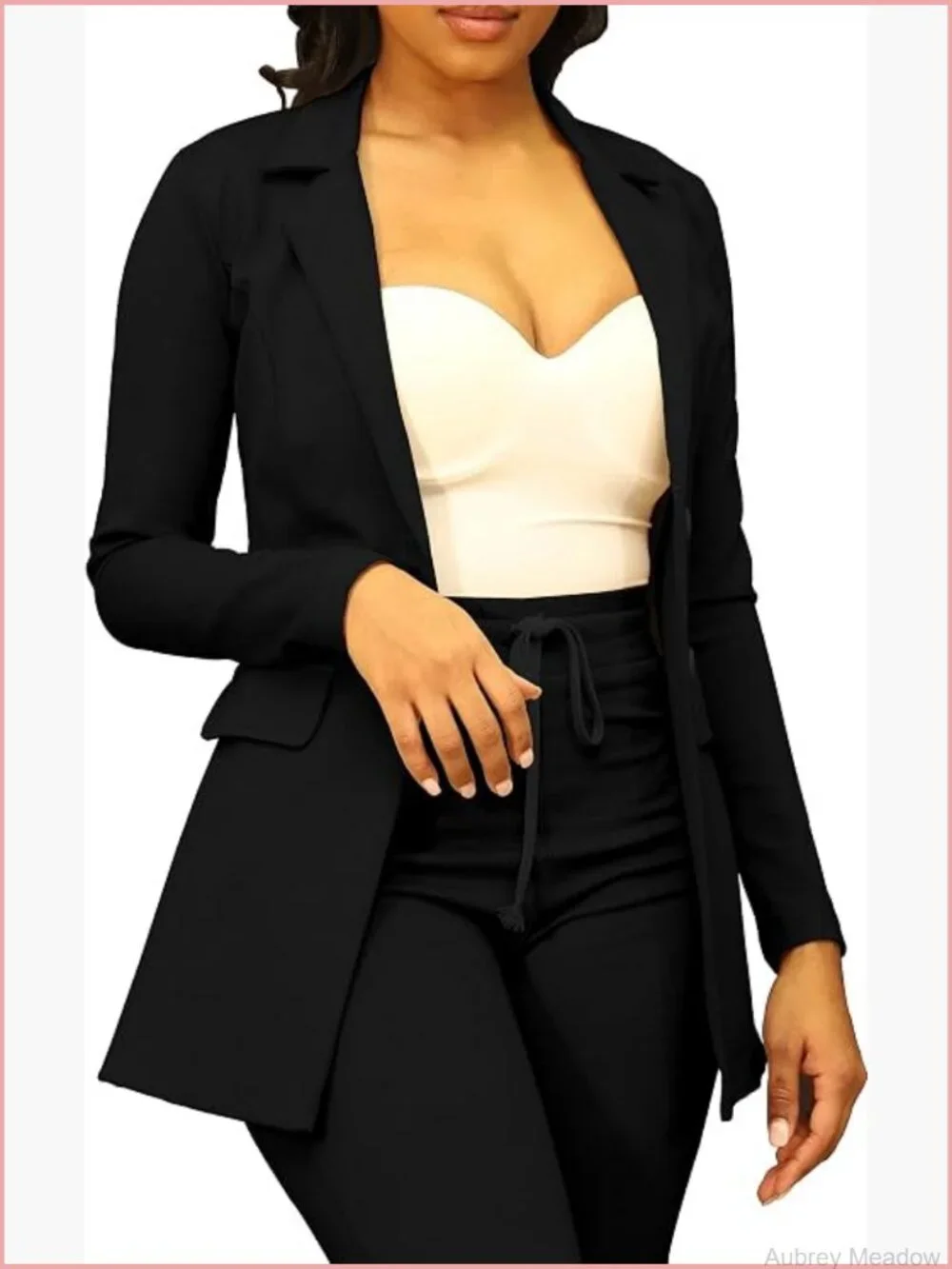 Casual Blazer Open Front Long Sleeve Work Business Suit Jacket Lightweight